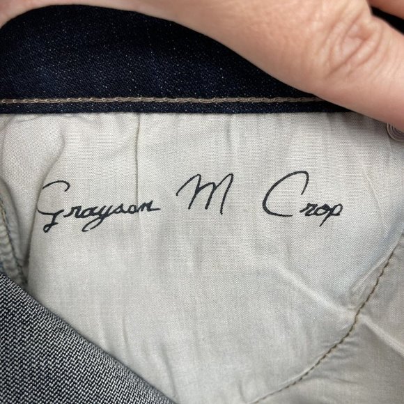 Chicos Platinum Modern M Crop Dark Wash Mid Rise Stretch Denim‎ Jeans Comfort - Picture 6 of 8